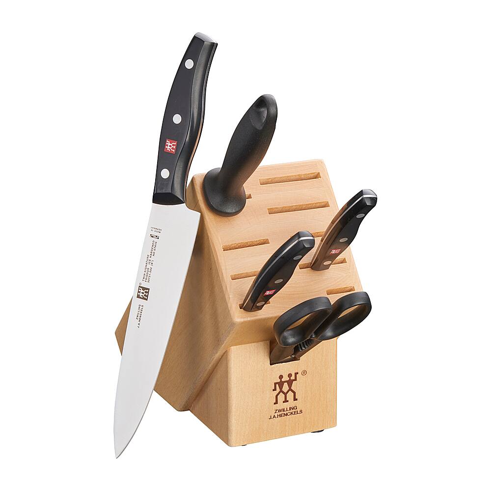 Angle View: ZWILLING TWIN Signature 6-pc Knife Block Set - Black