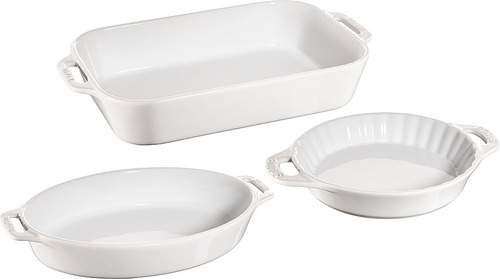 Staub - Ceramics 3-piece Mixed Baking Dish Set - White