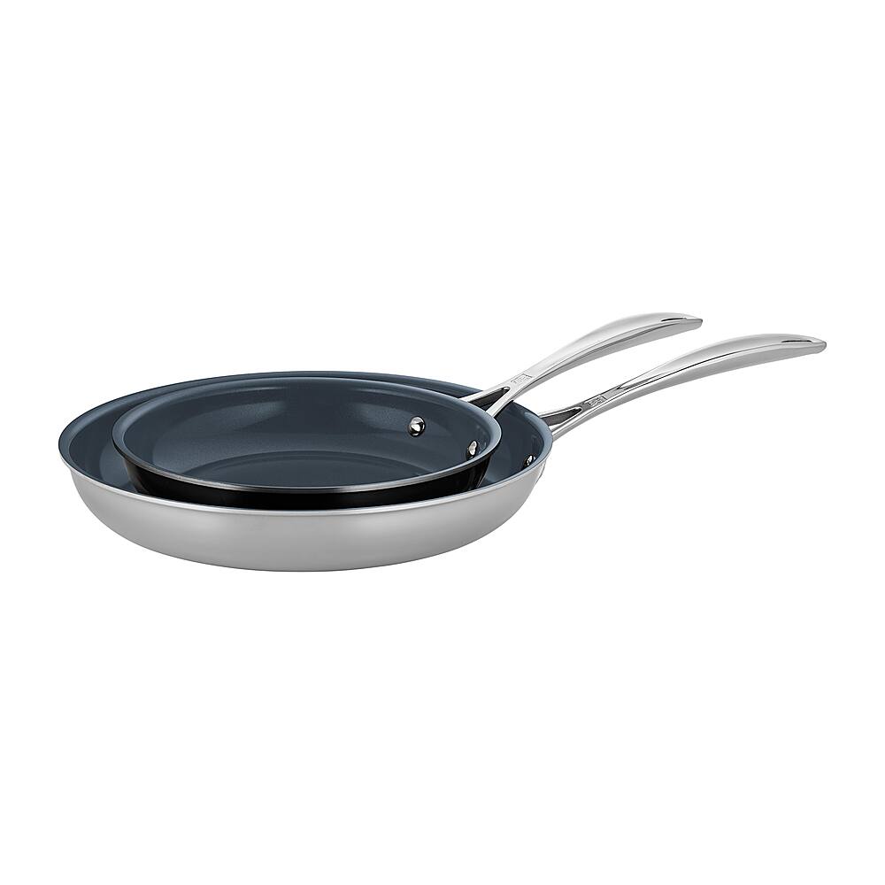Alt View 12. ZWILLING - Clad CFX 2-pc Fry Pan Set - Silver.