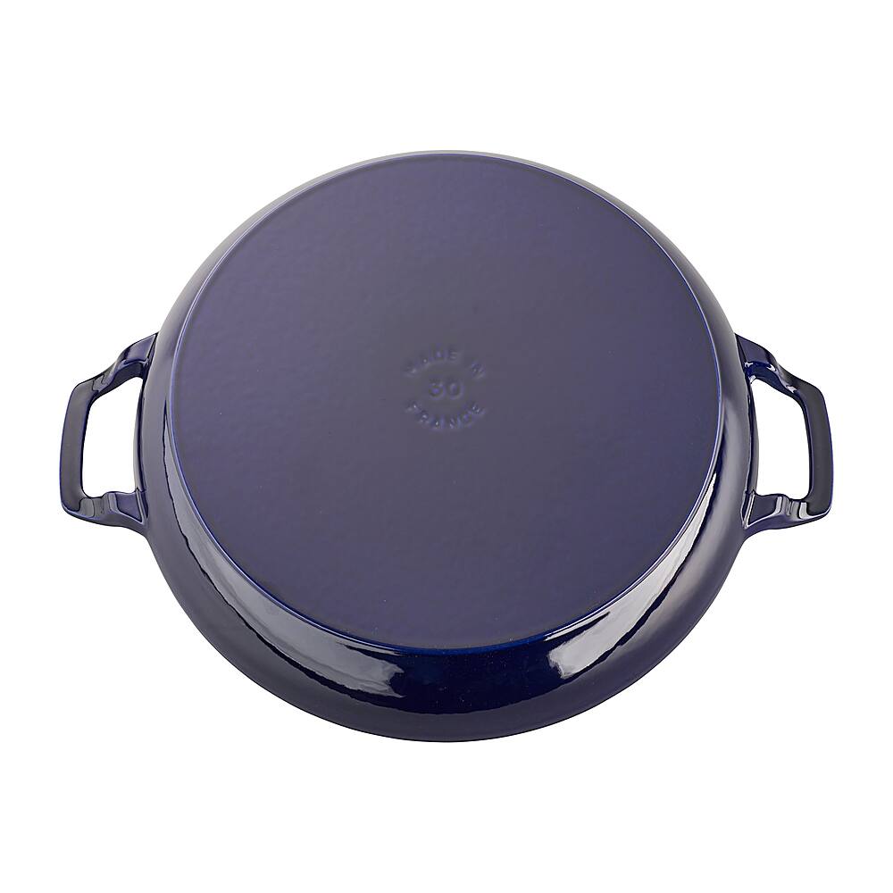 Alt View 11. Staub - Cast Iron 3.5-qt Braiser with Glass Lid - Dark Blue.