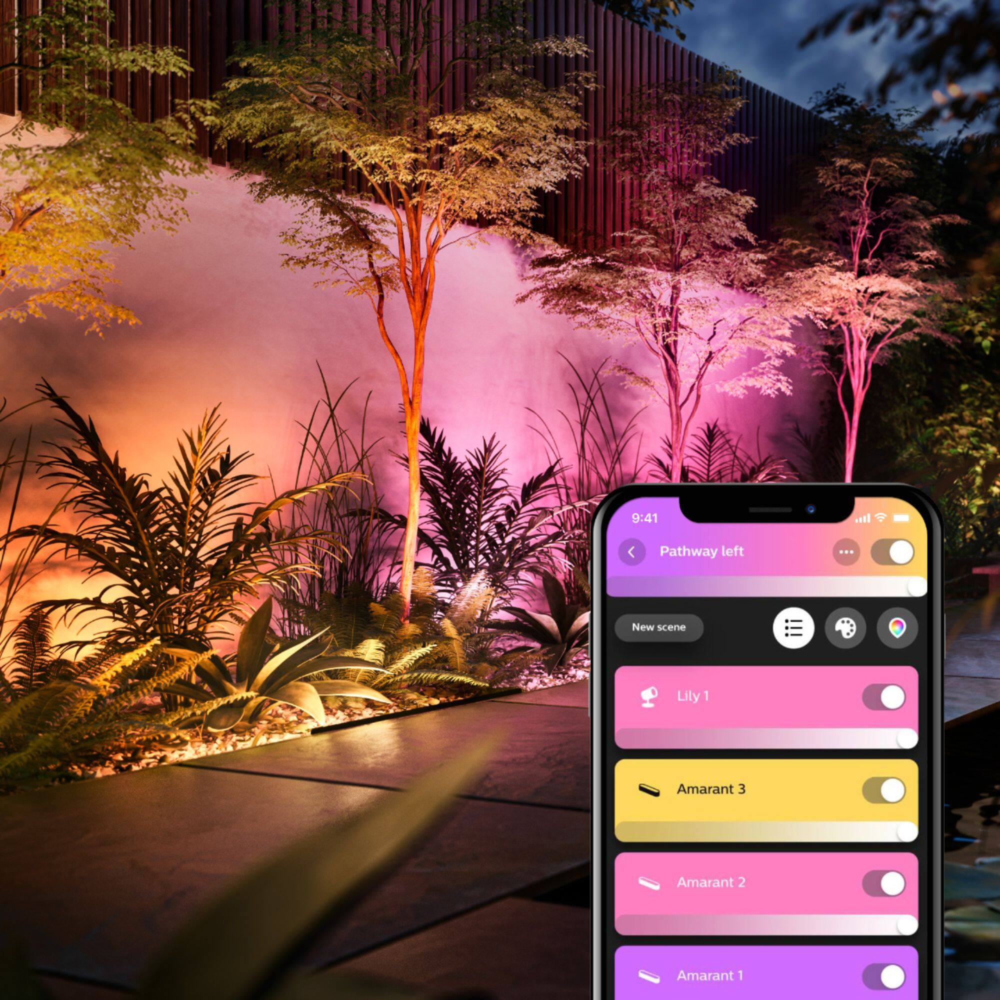 Alt View 13. Philips - Amarant Linear Wall Wash Light - White and Color Ambiance.