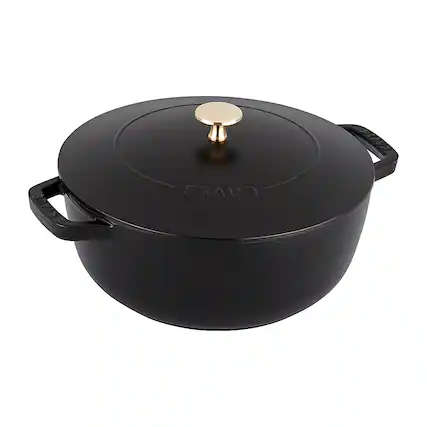 Angle. Staub - Staub Cast Iron 3.75-qt Essential French Oven - Matte Black - Matte Black.