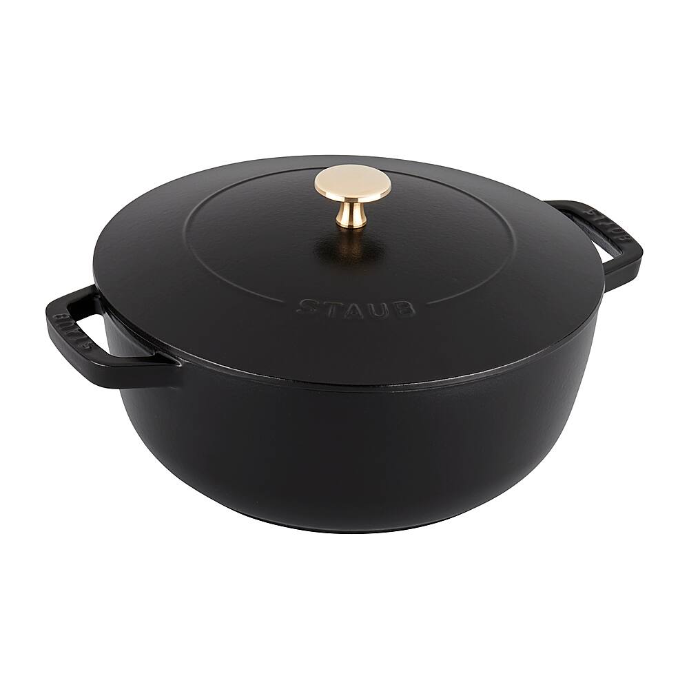 Angle. Staub - Staub Cast Iron 3.75-qt Essential French Oven - Matte Black - Matte Black.