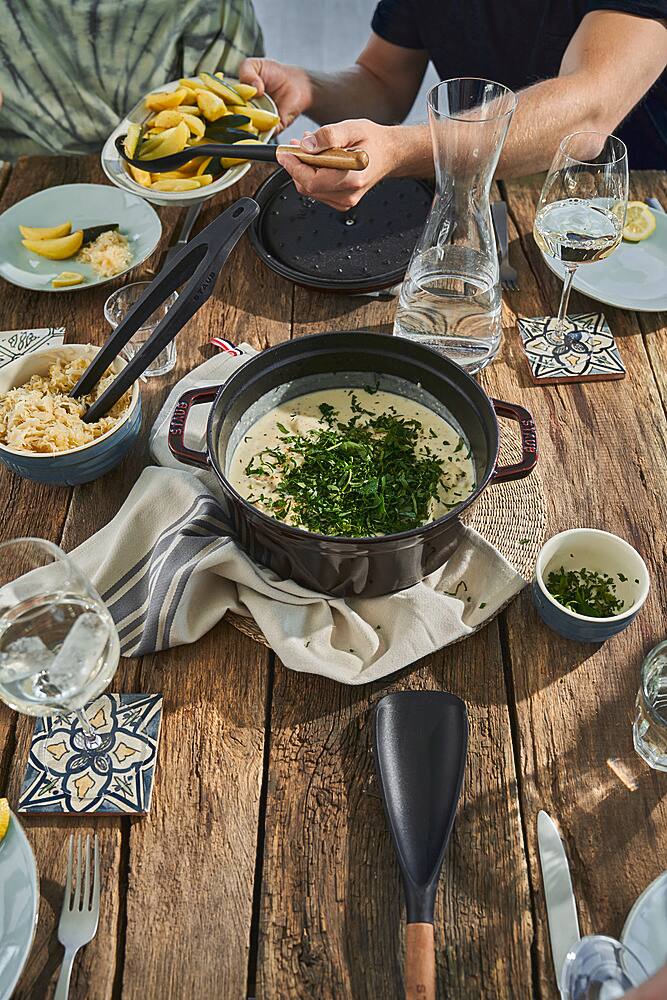 Alt View 12. Staub - Cast Iron 4-qt Round Cocotte - Grenadine.