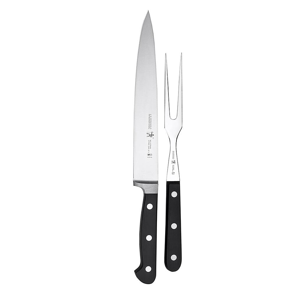 Angle View: J.A. HENCKELS INTERNATIONAL - Henckels CLASSIC 2-pc Carving Set - Black