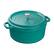 Angle. Staub - Cast Iron 5.5-qt Round Cocotte - Turquoise.