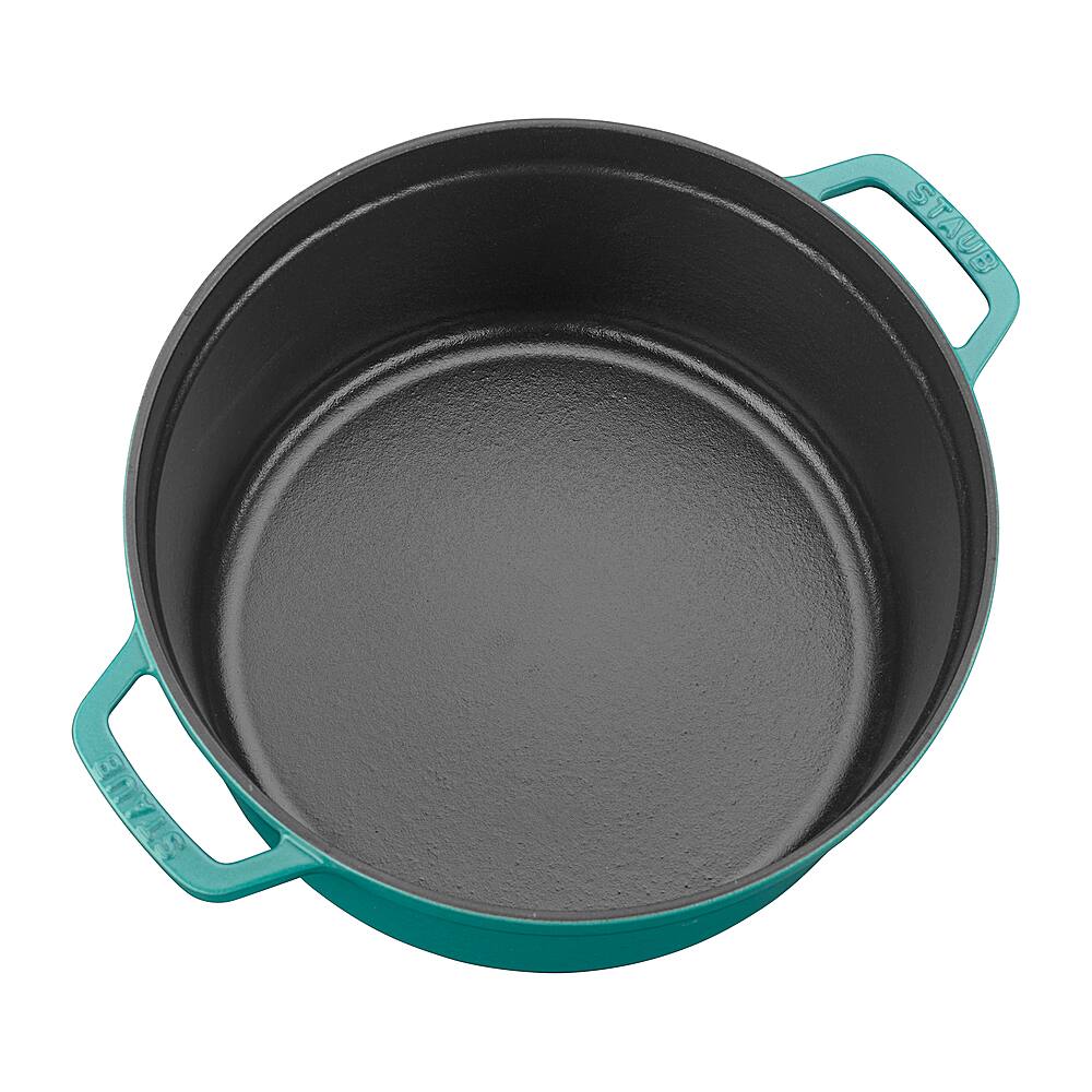 Alt View 11. Staub - Cast Iron 5.5-qt Round Cocotte - Turquoise.