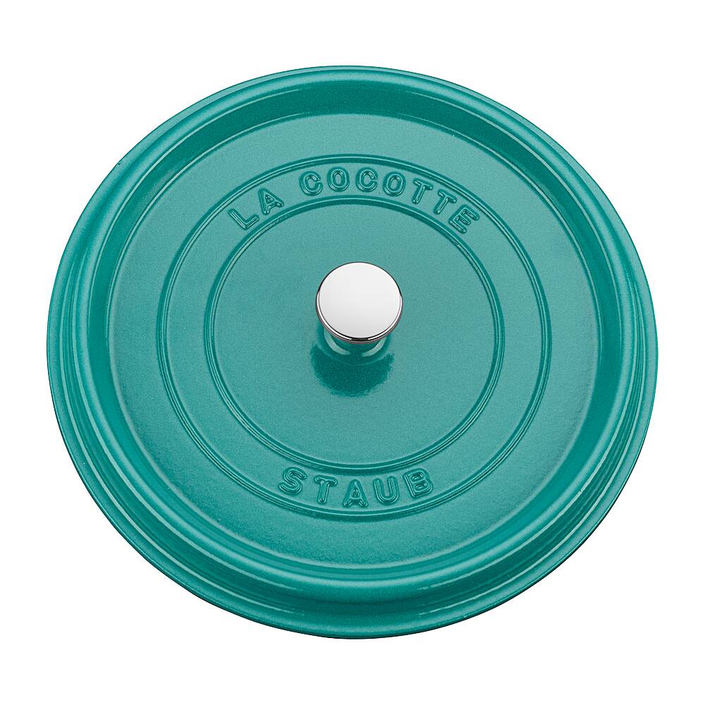 Alt View 13. Staub - Cast Iron 5.5-qt Round Cocotte - Turquoise.