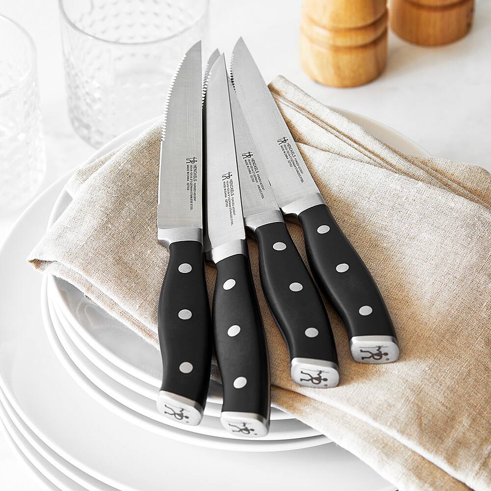 Alt View 11. Henckels - Forged Accent 4-pc Steak Knife Set - Black.