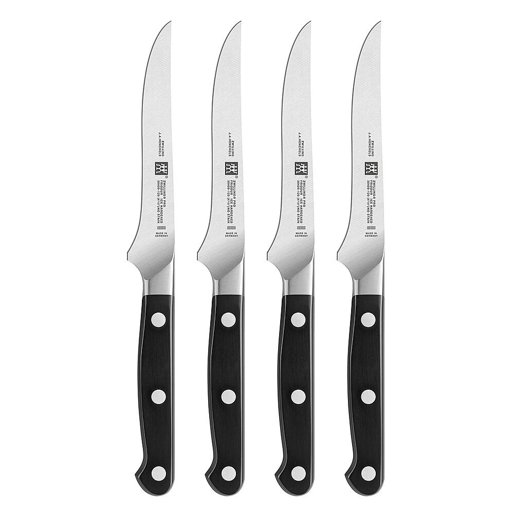 Angle. ZWILLING - Pro 4-pc Steak Knife Set - Black.