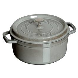 Staub - Cast Iron 5.5-qt Round Cocotte - Graphite Grey