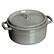 Angle. Staub - Staub Cast Iron 5.5-qt Round Cocotte - Graphite Grey - Graphite Grey.