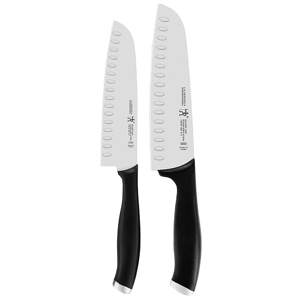 Angle. Henckels - Silvercap 2-pc Asian Knife Set - Black.