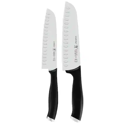 Angle. Henckels - Silvercap 2-pc Asian Knife Set - Black.