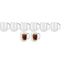 ZWILLING - Sorrento Plus 8-pc Double-Wall Glass Coffee Mug Set - Angle_Zoom