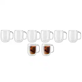 ZWILLING - Sorrento Plus 8-pc Double-Wall Glass Coffee Mug Set