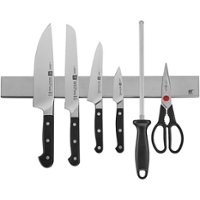 ZWILLING - Pro 7-pc Knife Set With 17.5-inch Stainless Magnetic Knife Bar - Black - Angle_Zoom