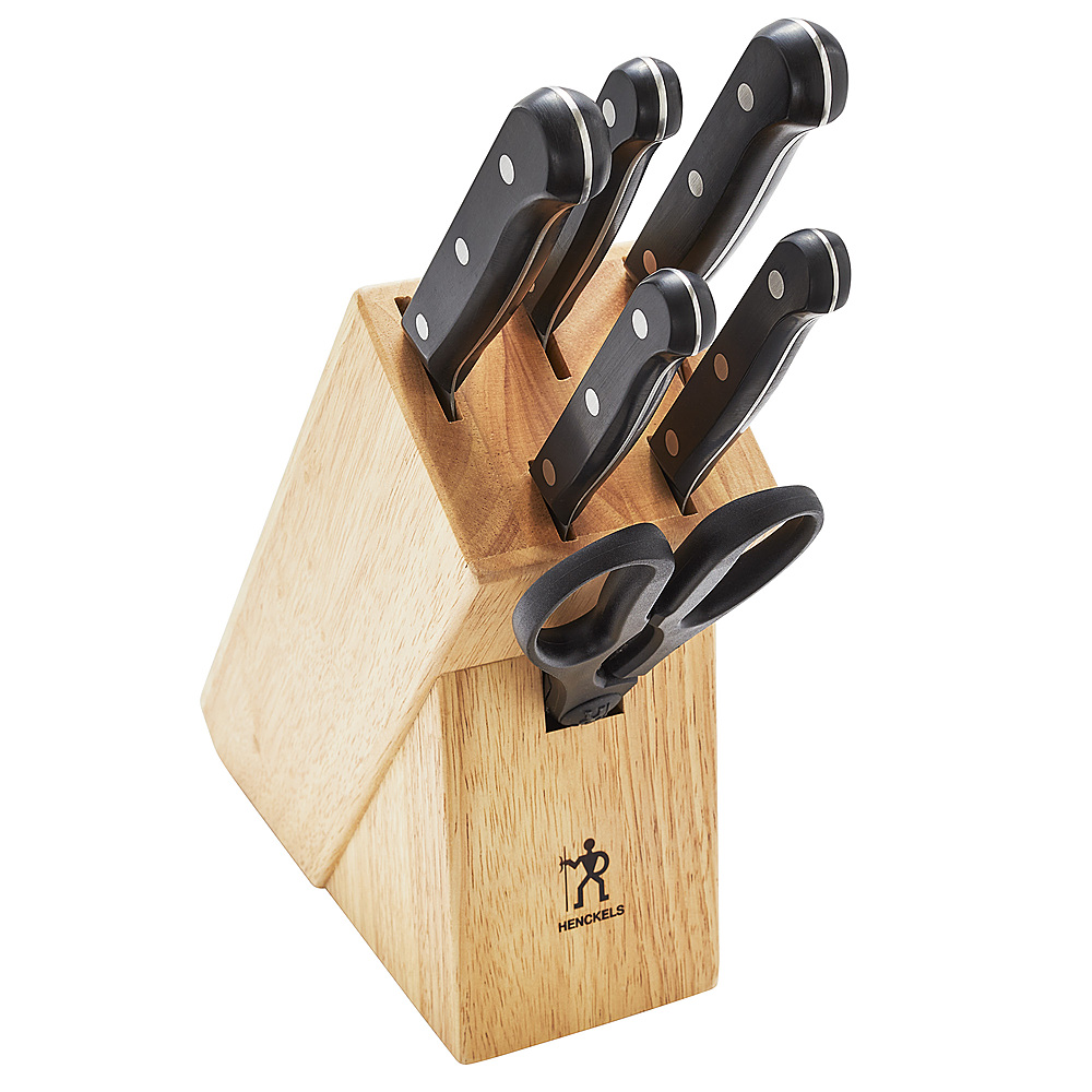 Angle View: Henckels Solution 7-pc Knife Block Set - Black