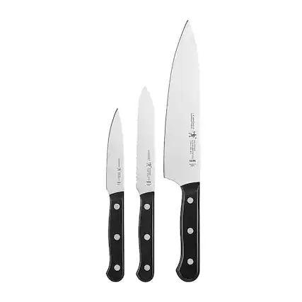 Angle. Henckels - Solution 3-pc Starter Knife Set - Black.