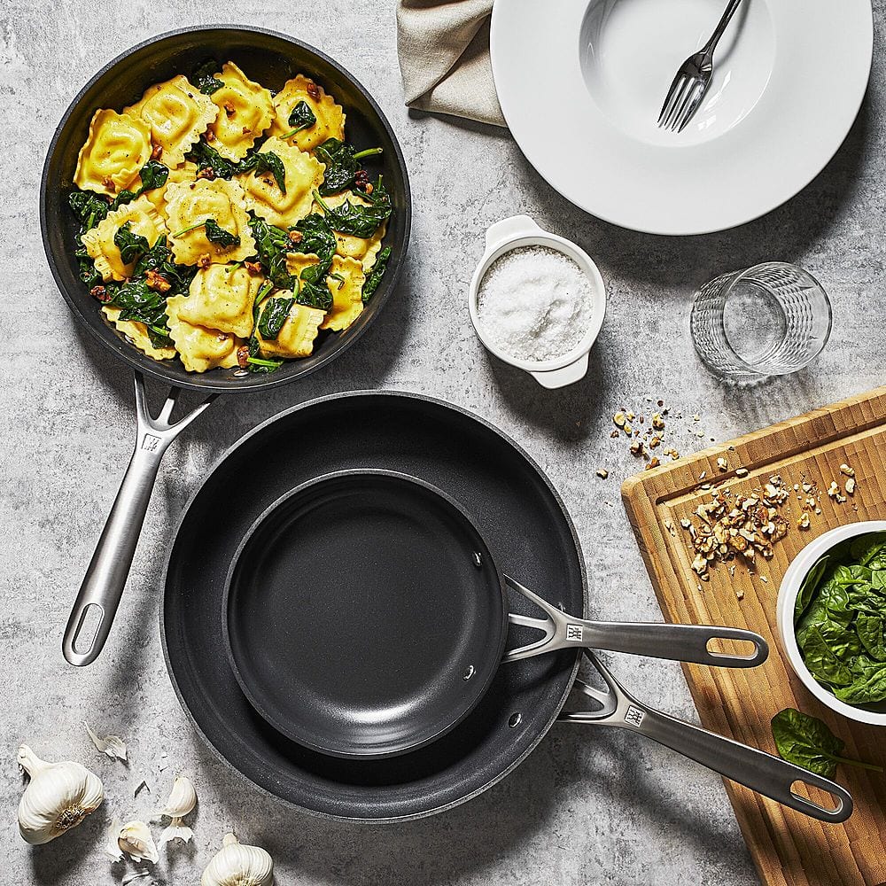 Alt View 12. ZWILLING - Motion 3-piece Fry Pan Set - Black.