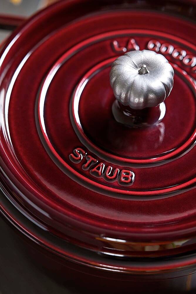 Alt View 14. Staub - Cast Iron 5.5-qt Round Cocotte - Grenadine.
