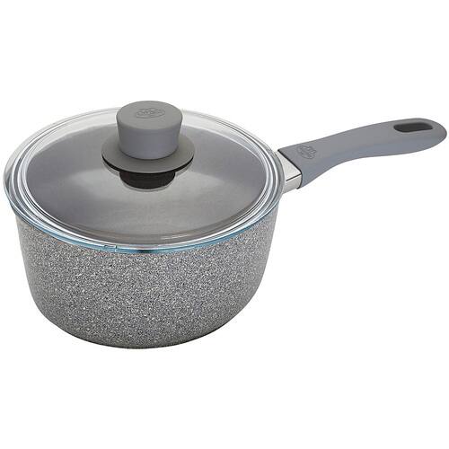 Ballarini Parma Plus 2.9-quart Aluminum Nonstick Saucepan with Lid - Grey