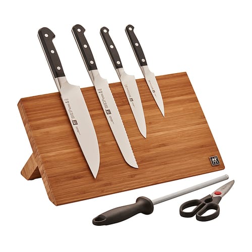 ZWILLING Pro 7-pc Knife Set With Bamboo Magnetic Easel - Black