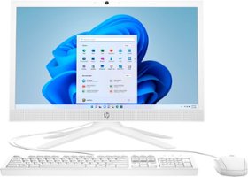 HP - 20.7" All-In-One - AMD A4 - 4GB Memory - 128GB SSD - Snow White - Front_Zoom