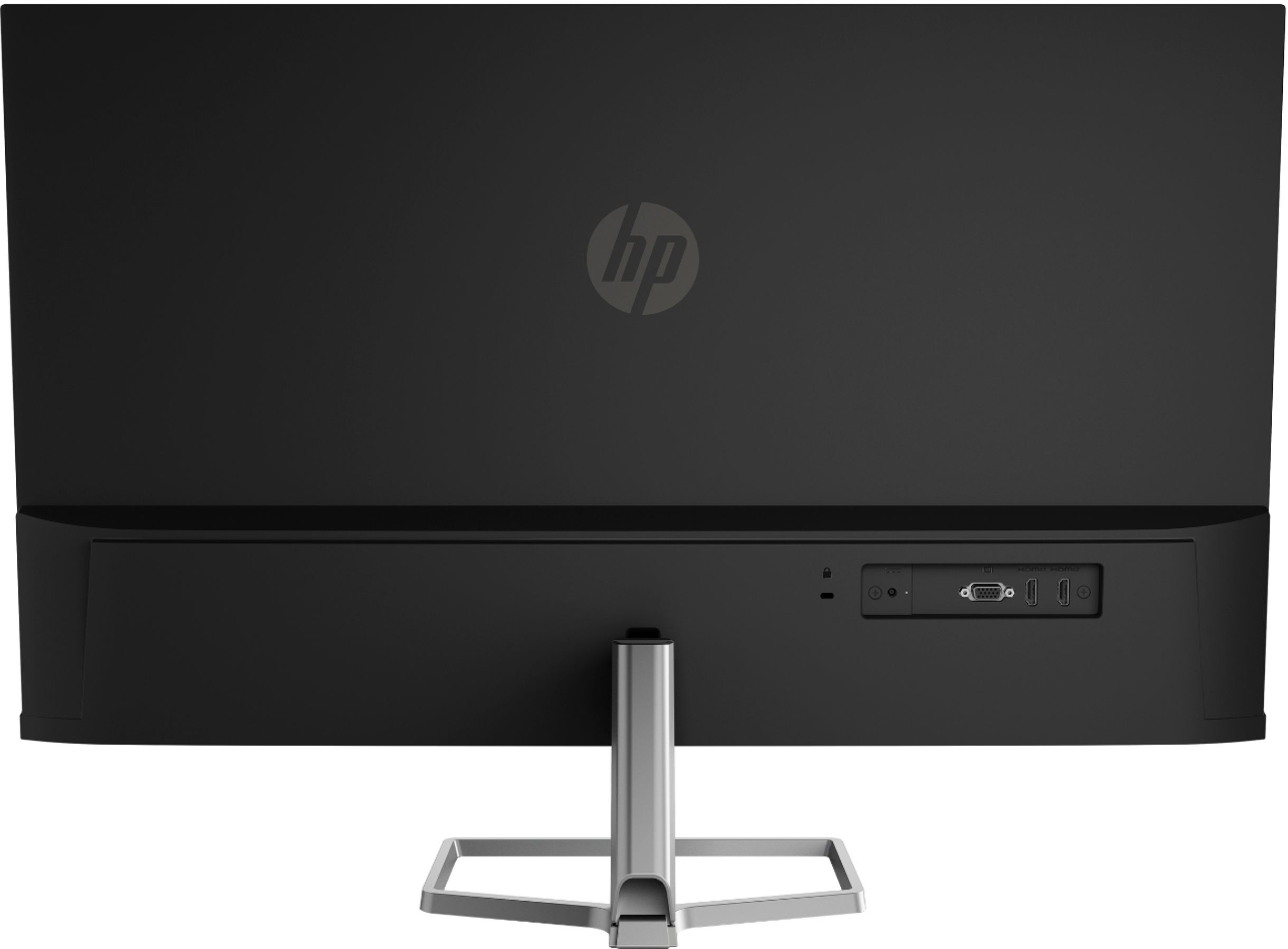 Back View: HP - 31.5" LED Full HD FreeSync Monitor - Silver & Black