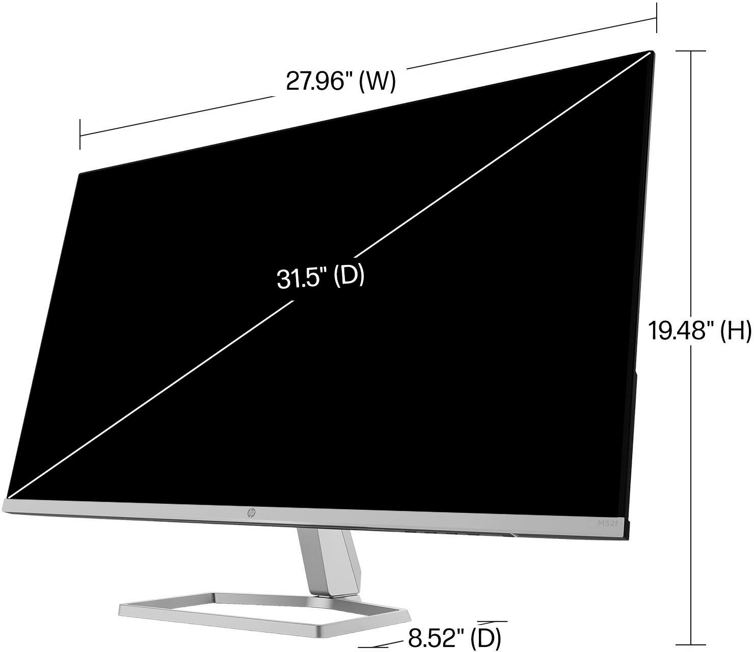 Alt View 13. HP - 31.5" LED Full HD FreeSync Monitor - Silver & Black.