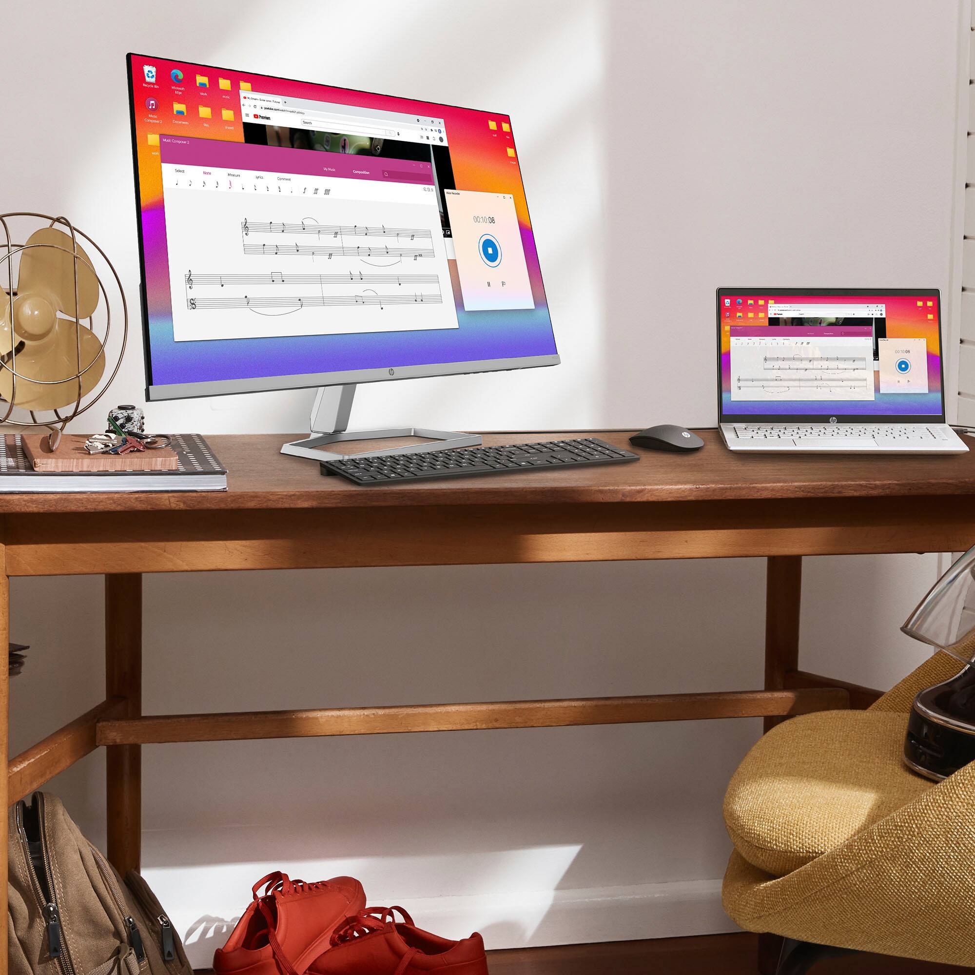 Alt View 14. HP - 31.5" LED Full HD FreeSync Monitor - Silver & Black.