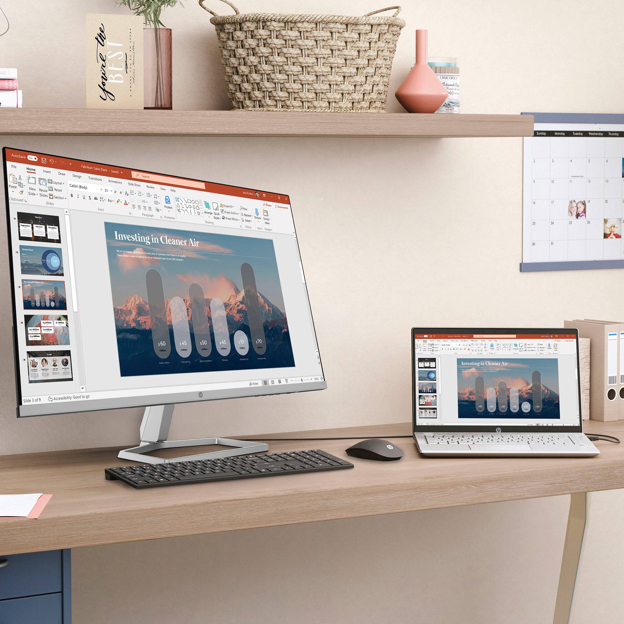 Alt View 15. HP - 31.5" LED Full HD FreeSync Monitor - Silver & Black.