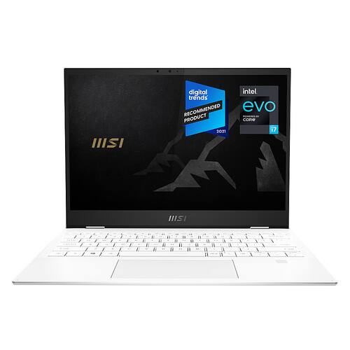 Summit E13 FLIP 13.4" 2in1 Touch Laptop - i7-1185G7 - IRISXe - 16GB Memory - 512GB SSD - Win10 with MSI Pen - Pure White-Front_Standard 