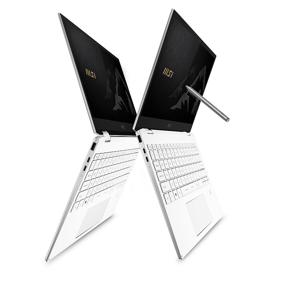 Alt View 22. MSI - Summit E13 FLIP 13.4" 2in1 Touch Laptop - i7-1185G7 - IRISXe - 16GB Memory - 512GB SSD - Win10 with MSI Pen - Pure White.