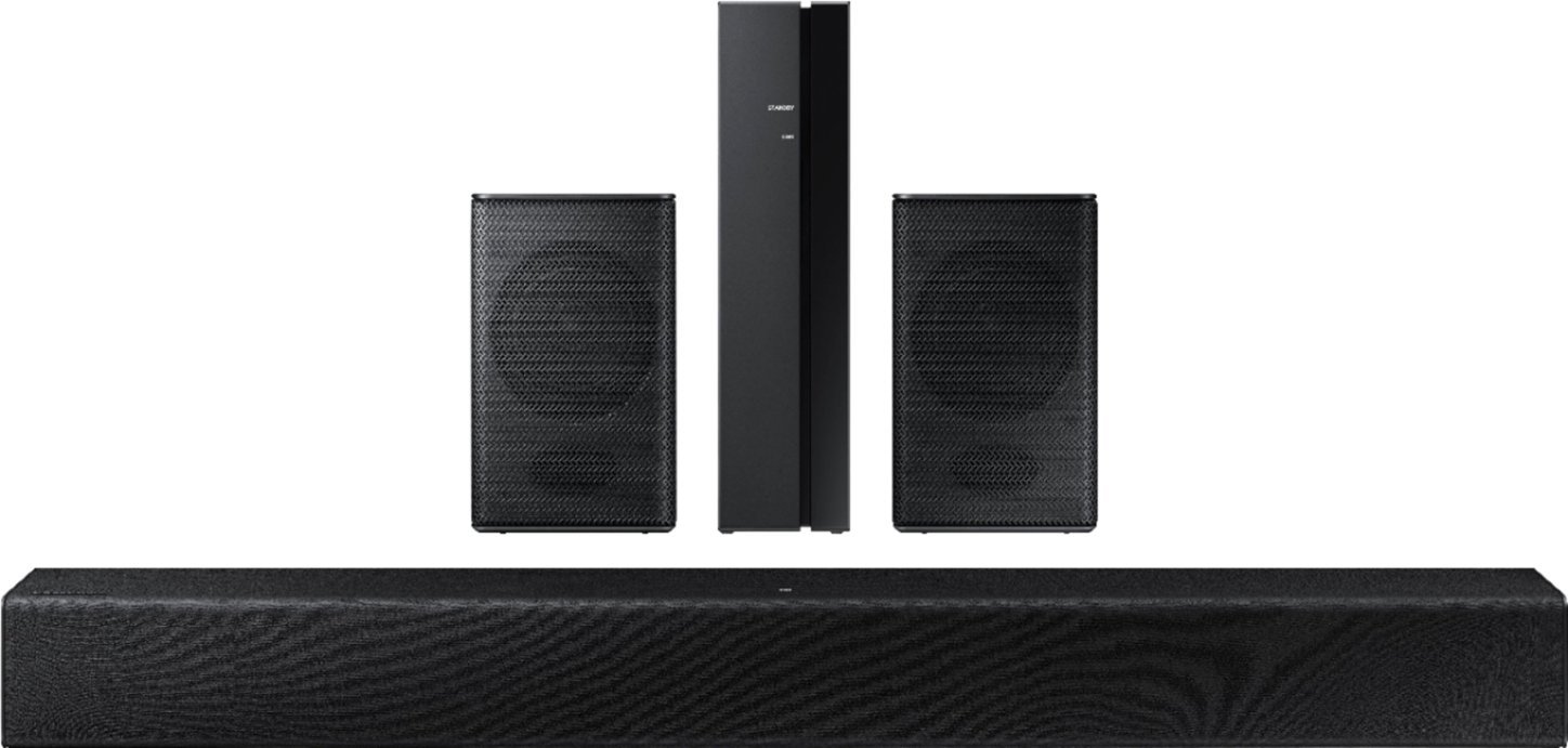Zoom in on Front Zoom. Samsung - HW-A40R 4ch Sound bar with Surround sound expansion - Black.