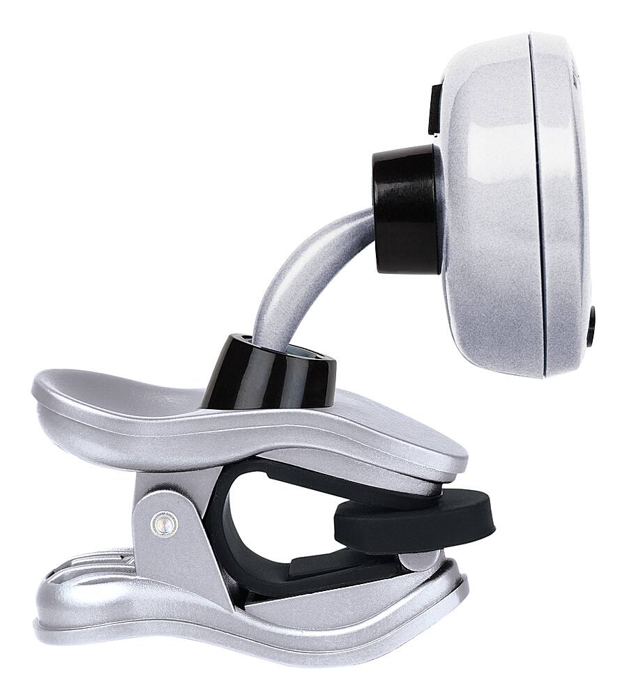 Left View: Snark Silver Snark Clip-On Tuner Silver