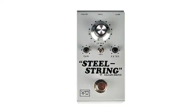 Front. Vertex Effects - Steel String MKII Effects Pedal - Silver.