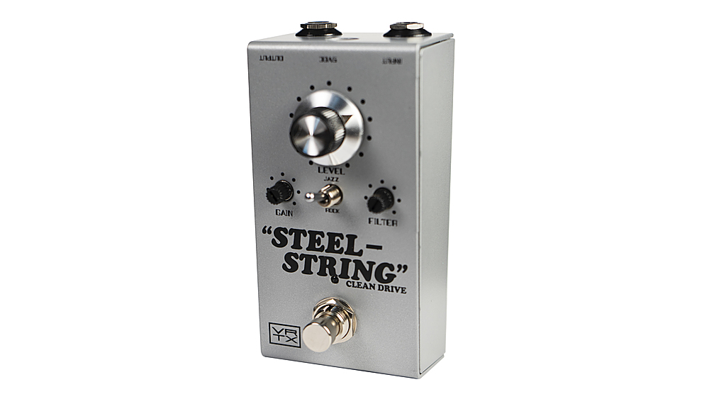 Left View: Vertex Effects - Steel String MKII Effects Pedal - Silver