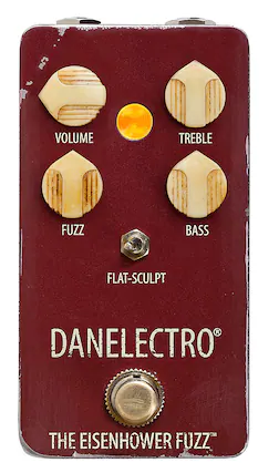 Front. Danelectro - The Eisenhower Fuzz Pedal - Red.
