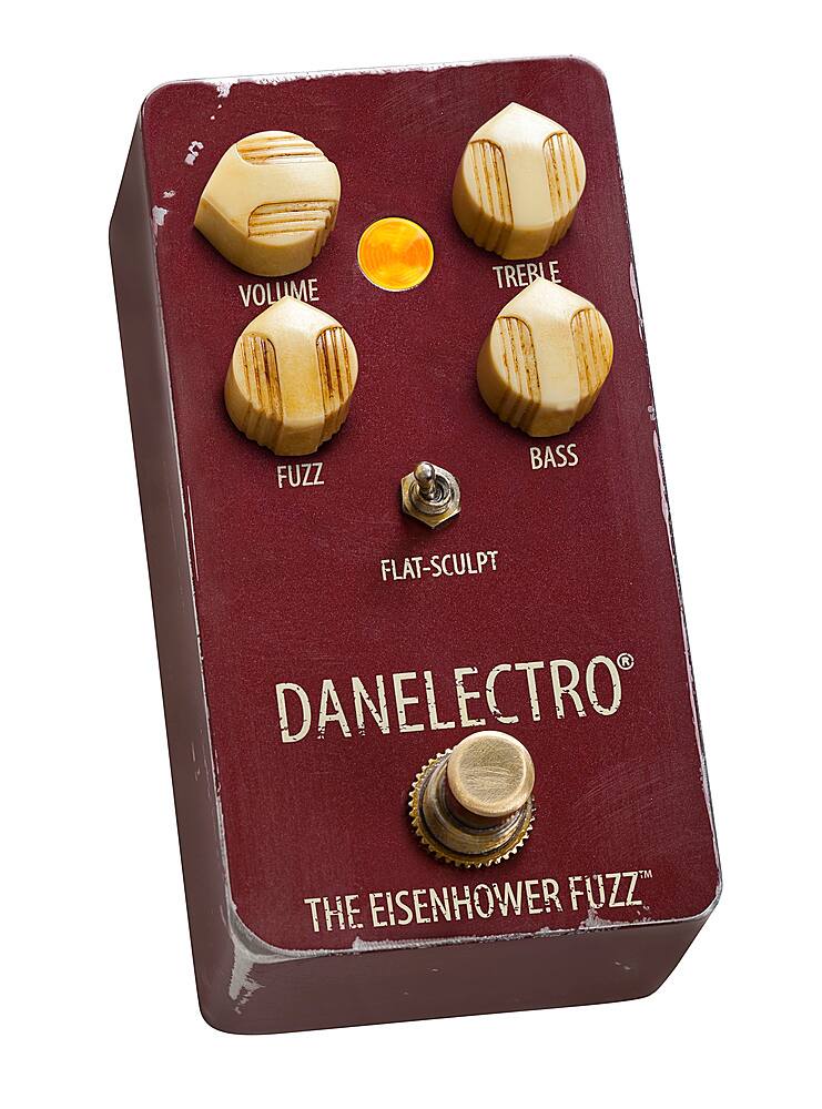 Left. Danelectro - The Eisenhower Fuzz Pedal - Red.