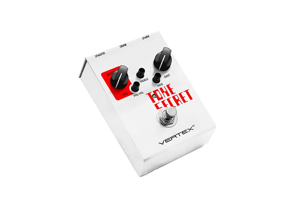 Left View: Vertex Effects - Tone Secret Overdrive Effects Pedal - White
