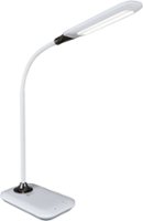 OttLite - Enhance LED Sanitizing Desk Lamp w/ SpectraClean Disinfection, 3 Brightness Settings, Touch Activated Control & USB Port - White - Front_Zoom