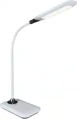 Front. OttLite - Enhance LED Sanitizing Desk Lamp w/ SpectraClean Disinfection, 3 Brightness Settings, Touch Activated Control & USB Port - White.
