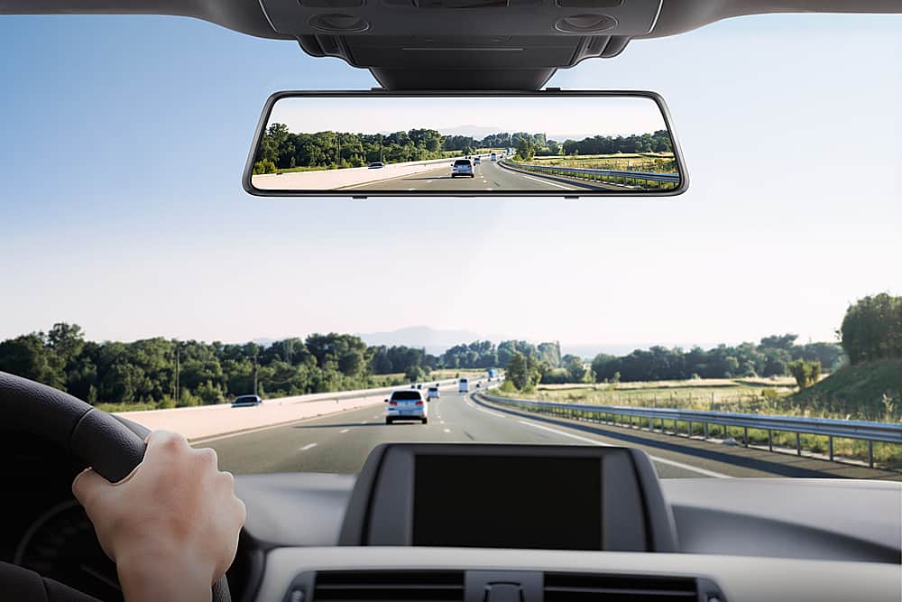 Alt View 13. Vantop - HF612 12" 2.5K Front and Rear Mirror Dash Cam with Built-in GPS and Voice Control.