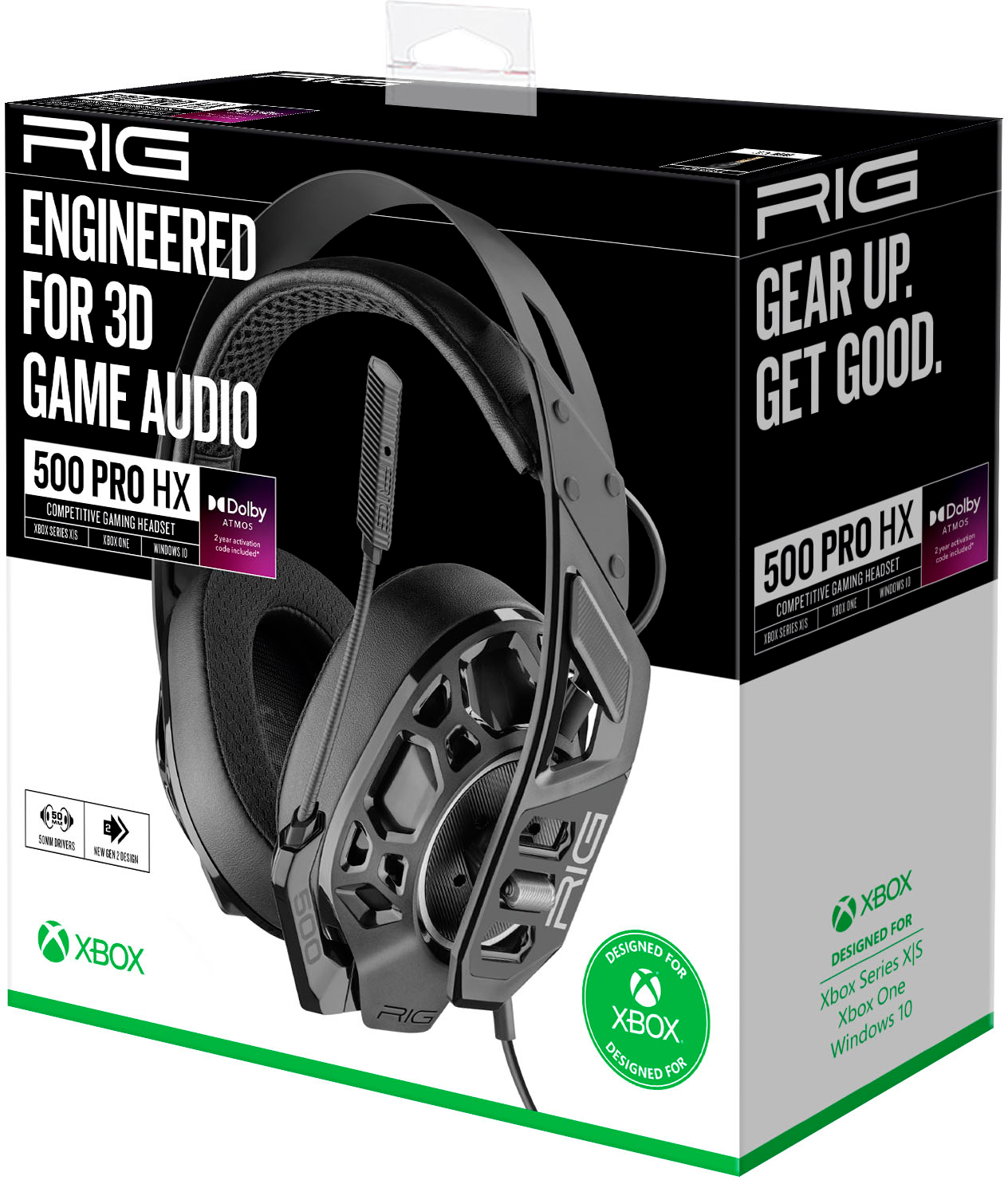 tussen halfrond Druipend RIG 500 Pro HX GEN 2 Xbox Gaming Headset with Dolby Atmos 3D Audio Black RIG  500 PROHX - Best Buy