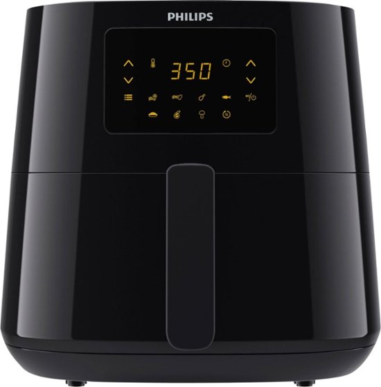 Front Zoom. Philips Essential Airfryer-XL Digital with Rapid Air Technology (2.65lb/6.2L capacity)- HD9270/91 - Black.