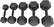 Alt View 12. Stack Fitness - 20LB Hex Dumbbell - Black.