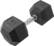Angle. Stack Fitness - 45LB Hex Dumbbell - Black.