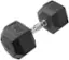 Angle. Stack Fitness - 40LB Hex Dumbbell - Black.