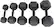 Alt View 12. Stack Fitness - 15LB Hex Dumbbell Pair - Black.